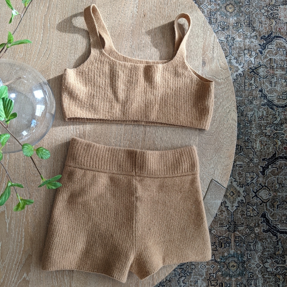 everlane • cozy stretch knit short set